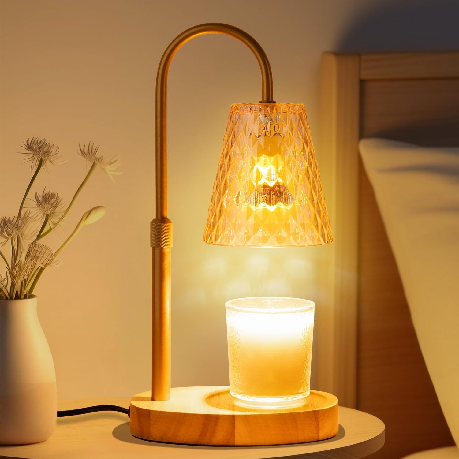 Wax Warmer - Беспламенная лампа-ароматизатор для воска с стеклянным