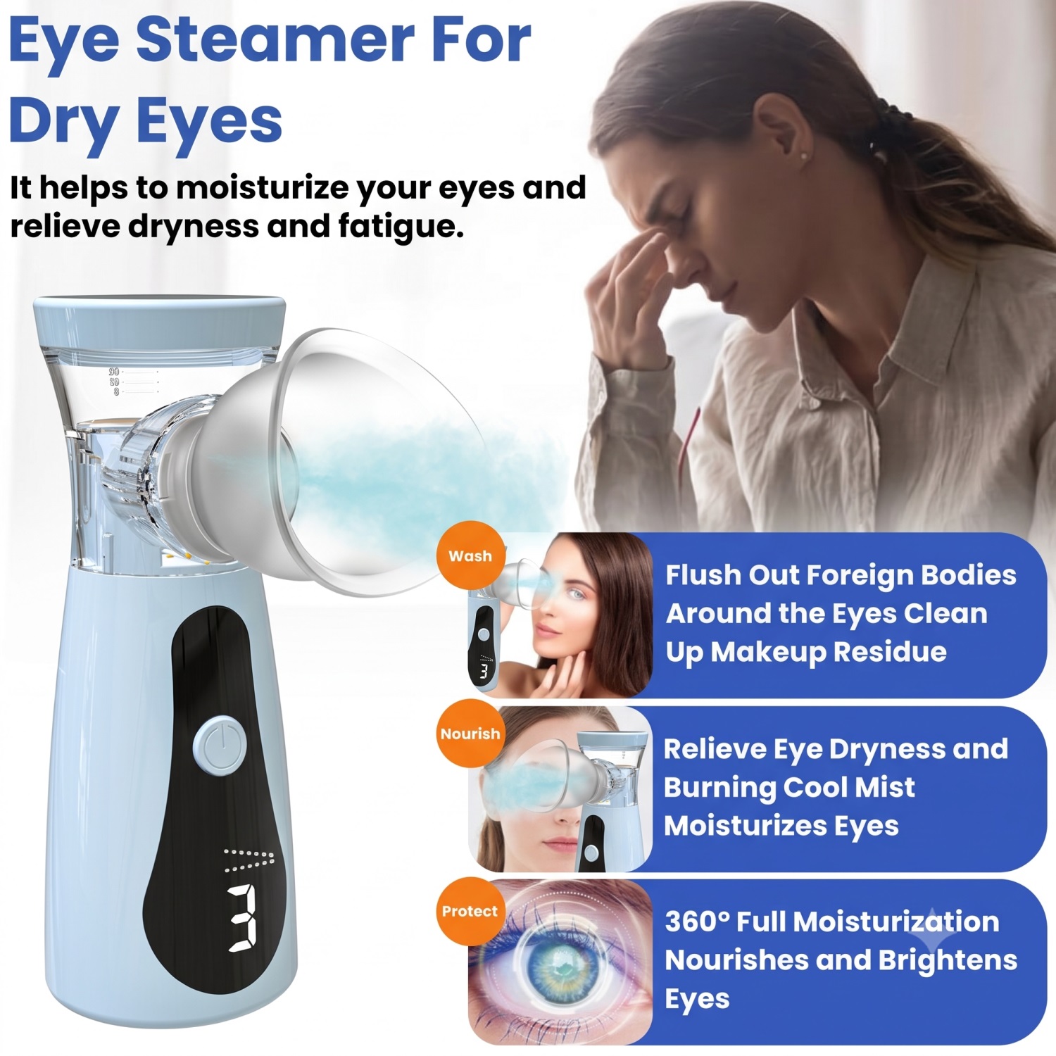 Нано-увлажнитель для глаз, неб – обзор и цена Face Steamer