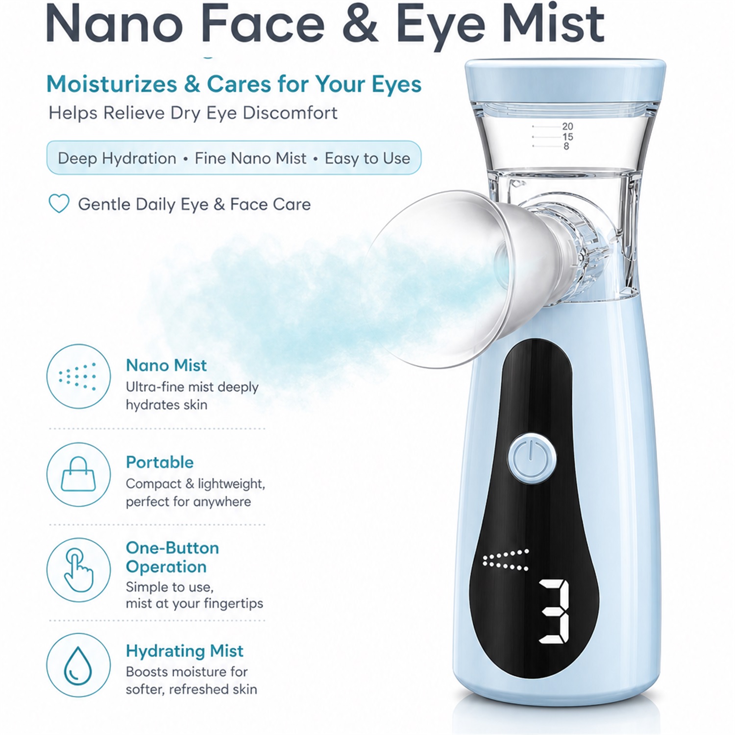 Нано-увлажнитель для глаз, неб – обзор и цена Face Steamer