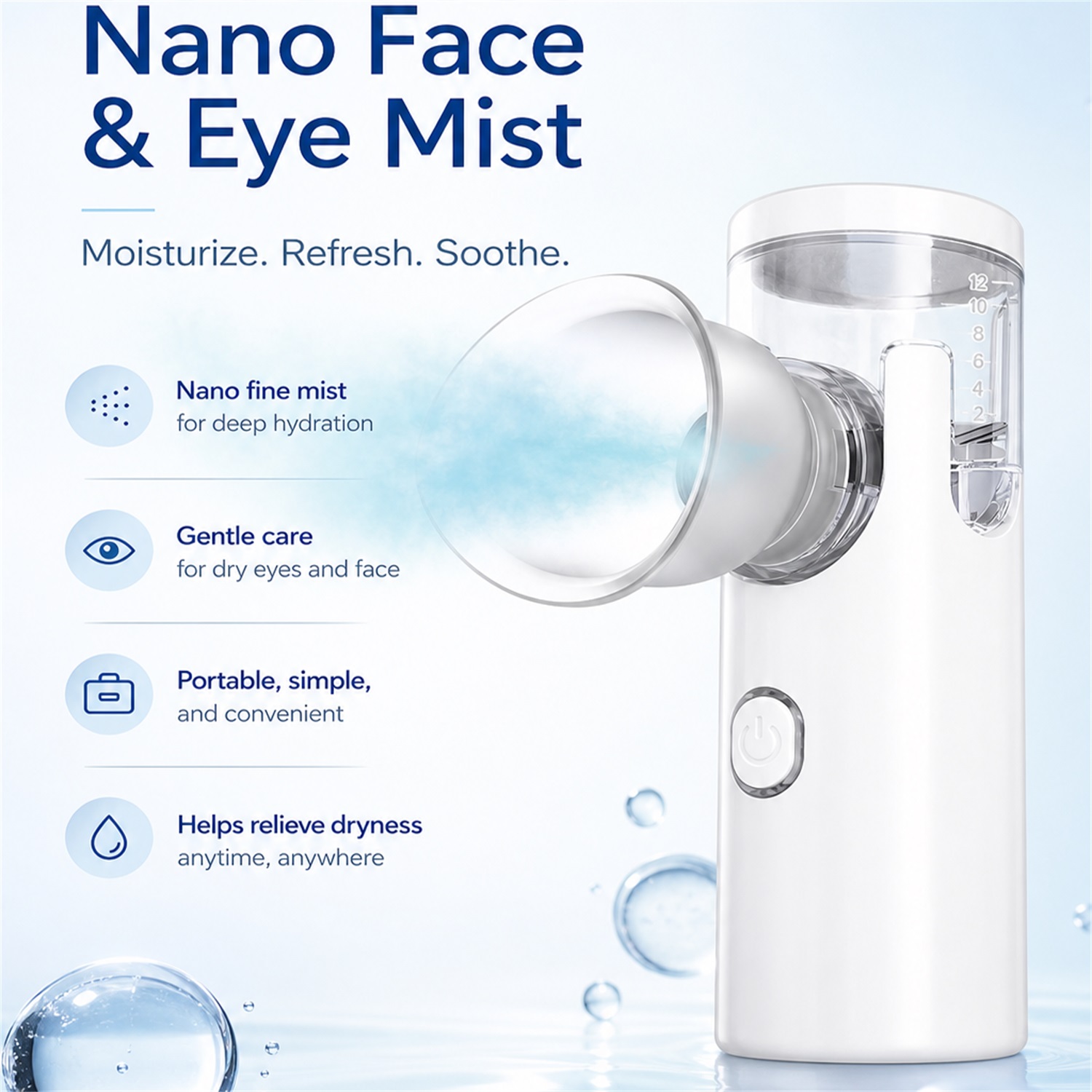 Нано-спрей для массажа глаз, п – обзор и цена Face Steamer