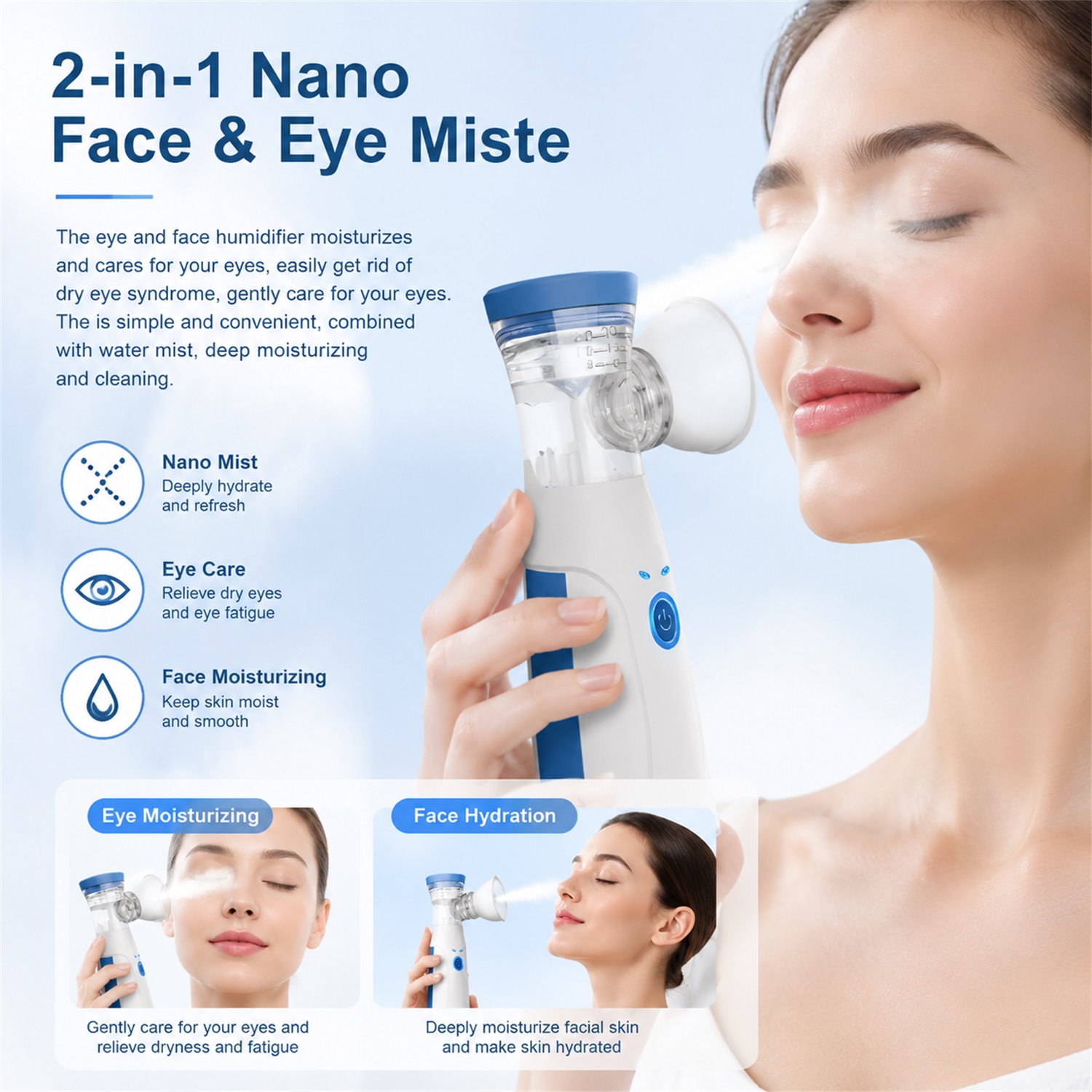 Портативный нано-распылитель д – обзор и цена Face Steamer